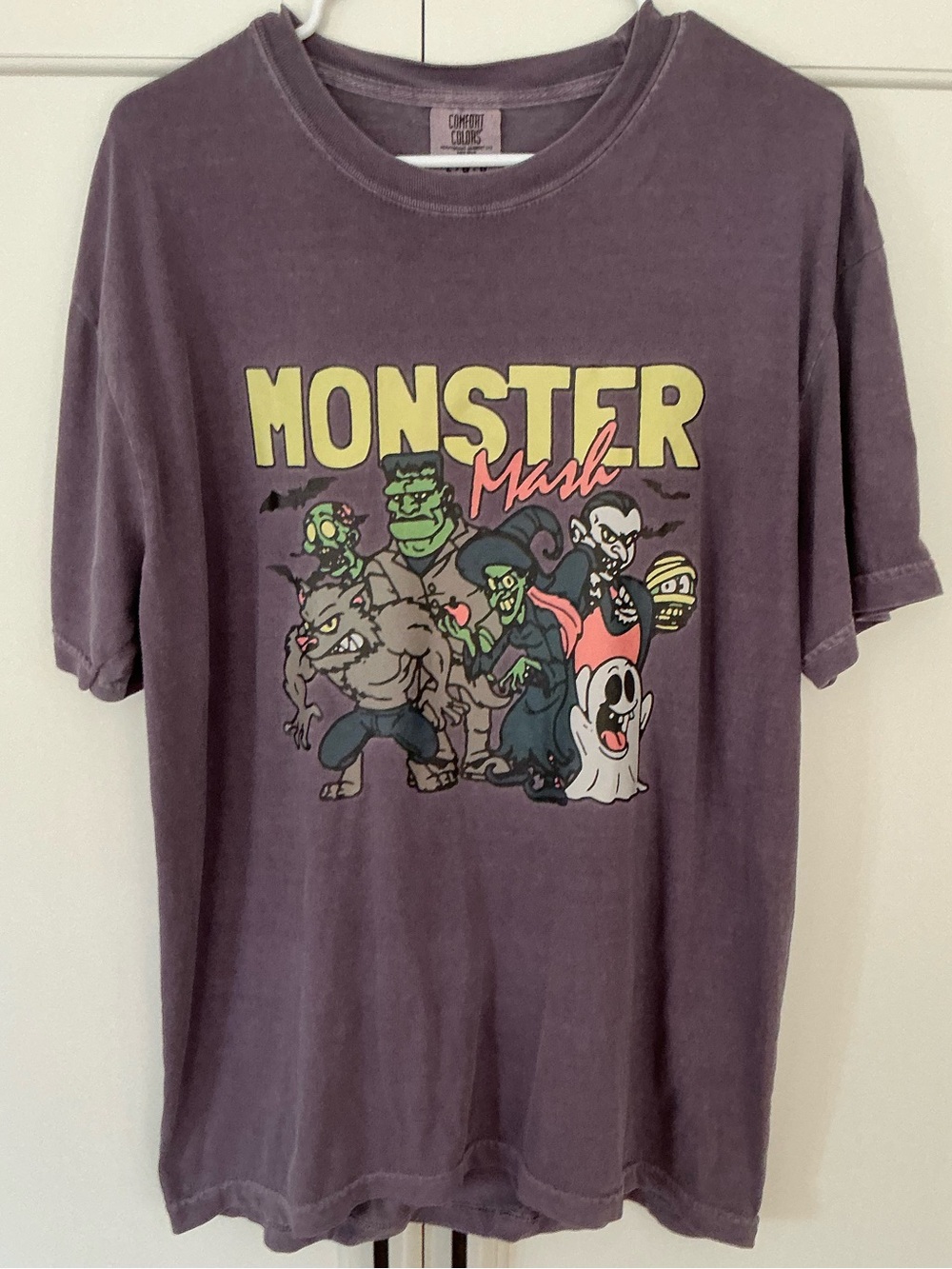 Monster Mash Tee Sz L Wine